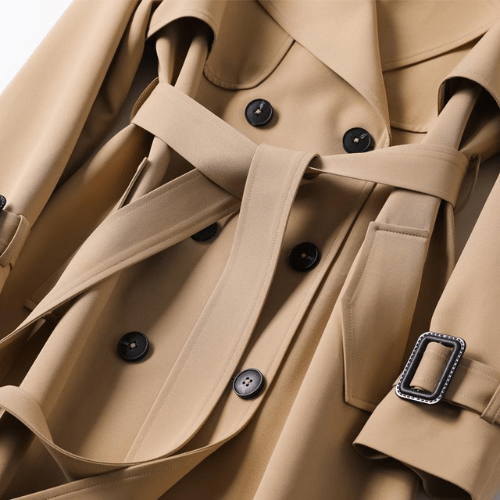 Trench Coat - Double-Breasted - Classic Style