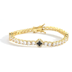 TENNIS CLOVER BRACELET| GOLD