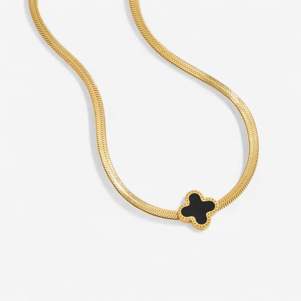 Azalea Zwarte Klaver Ketting