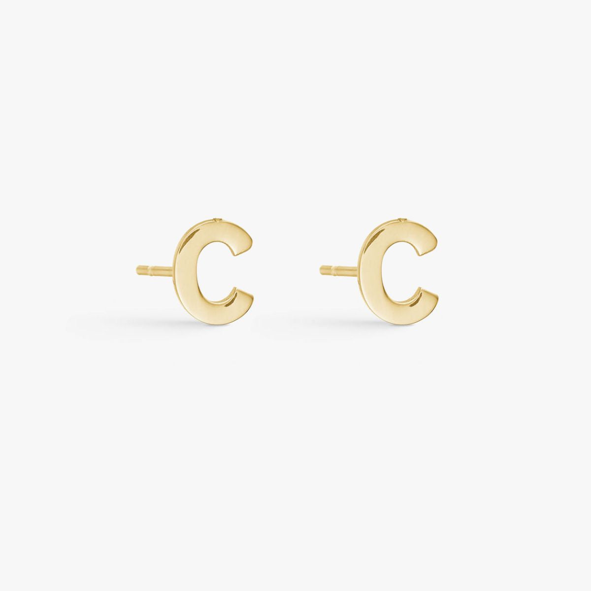 Classic Bogstav Stud Øreringe 18K Guldbelagt