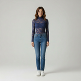 Noa - Elegant Floral Lace Turtleneck Women’s Top