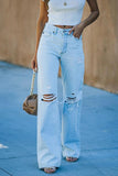 Stacy | Women's Distressed Wide Leg Jeans
