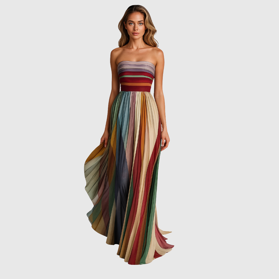 Lyra - Elegant Pleated Evening Dress