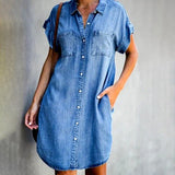 Cynthia | Casual Denim Dress with Button Closure