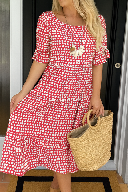 Rosie - Sable Short-Sleeve Midi Dress