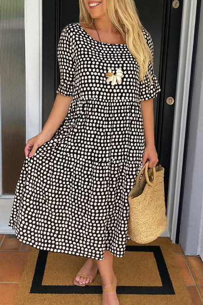 Rosie - Sable Short-Sleeve Midi Dress