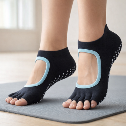 Women’s Pilates Five-Toe Non-Slip Cotton Yoga Socks