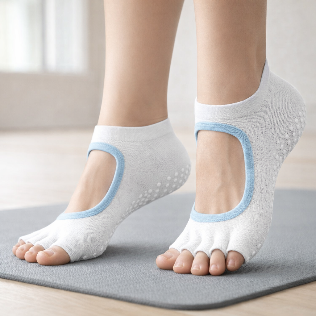 Women’s Pilates Five-Toe Non-Slip Cotton Yoga Socks