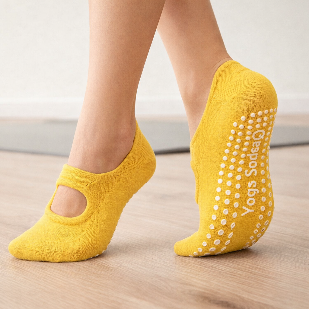 Women’s Pilates Socks – Non-Slip Cotton Grip