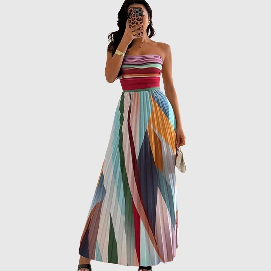 Lyra - Elegant Pleated Evening Dress