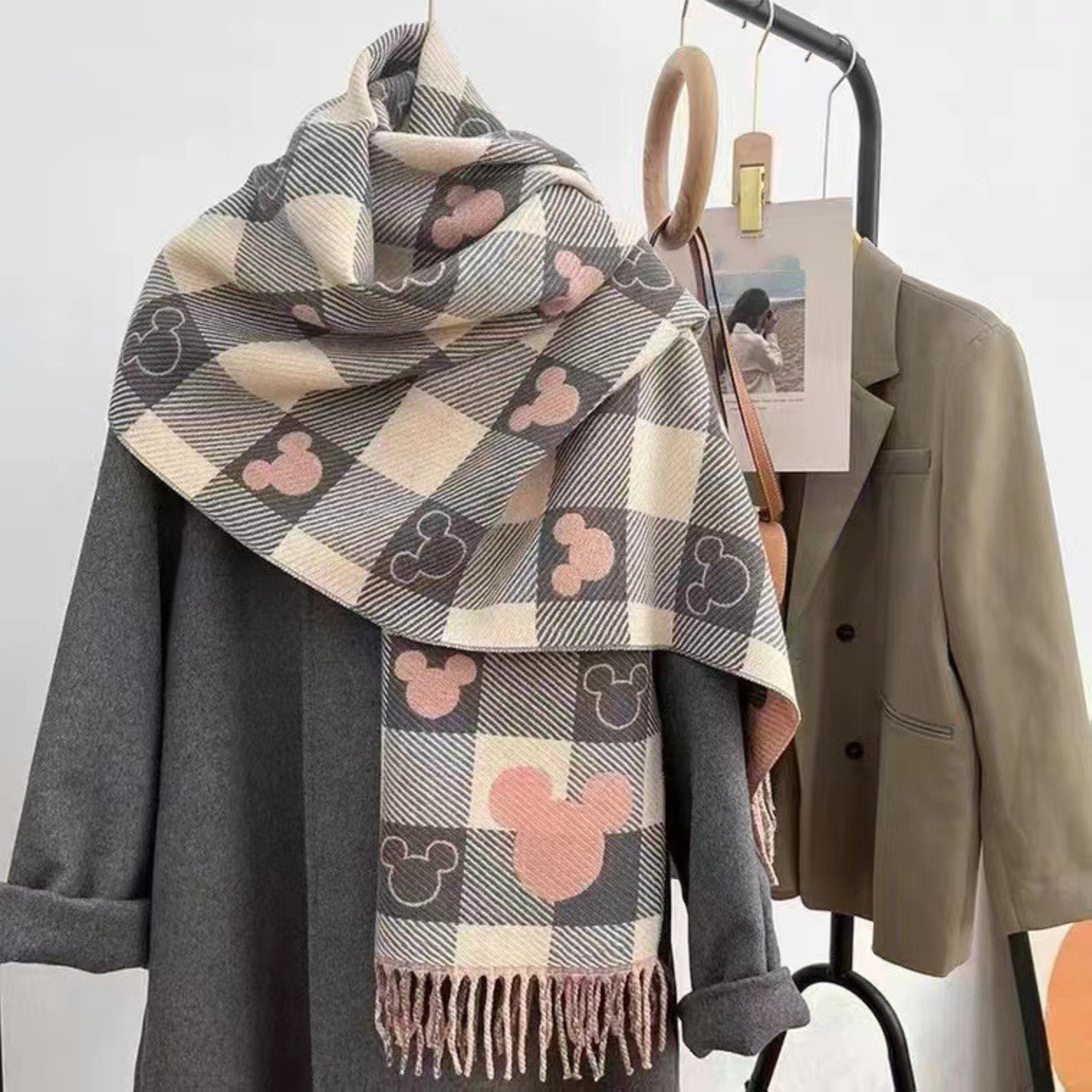 ZOLANI™ - Comfy Warm Plaid Double Side Tassel Scarf