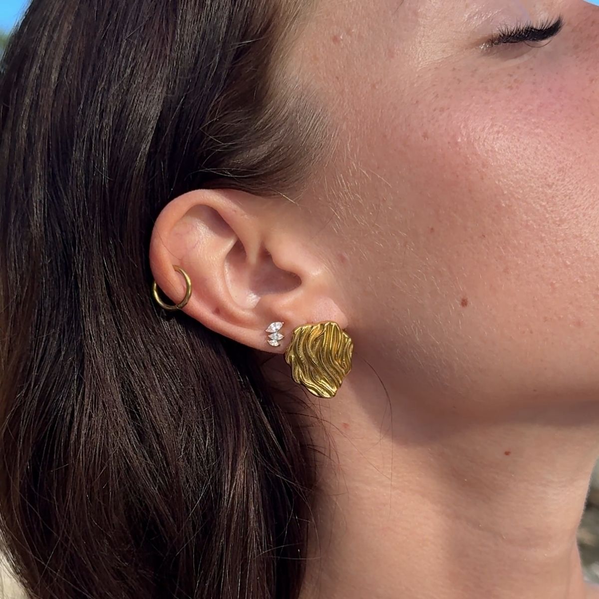 Wind Fold Øreringe 18K Guldbelagt