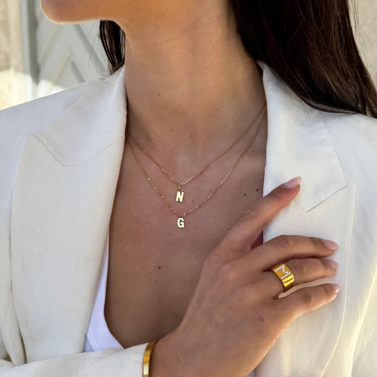 Classic Bogstav Halskæde 18K Guldbelagt