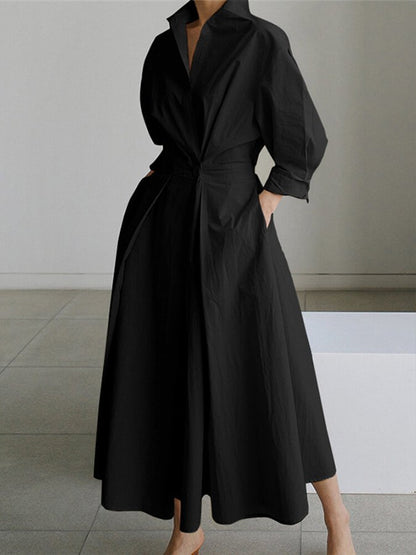 Mathilda | Elegant Shirt Dress with Buttons