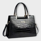 Maison Verdelle -  Shiny Crocodile Skin Pattern Handbag