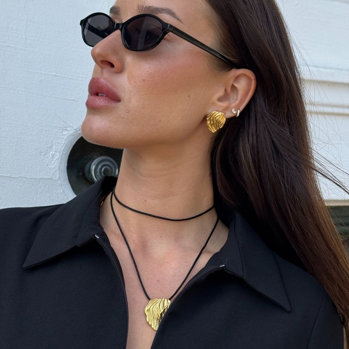 Wind Fold Øreringe 18K Guldbelagt