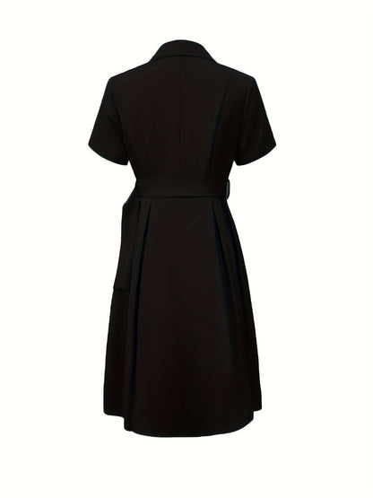 Celina Bloom | Elegant Black A-Line Dress