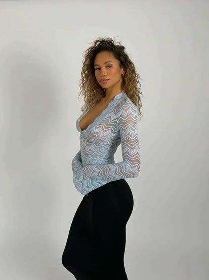Carina - Elegant Lace Women’s Blouse for Office & Leisure