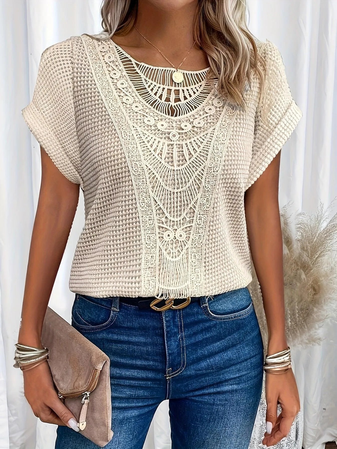 Caitlyn Lace Top – Breathable All-Season Lace Women’s Top