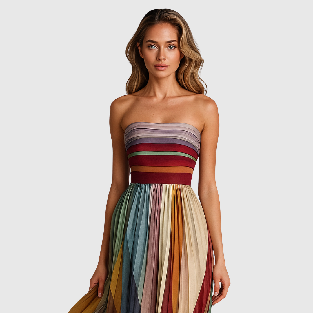 Lyra - Elegant Pleated Evening Dress