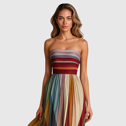Lyra - Elegant Pleated Evening Dress