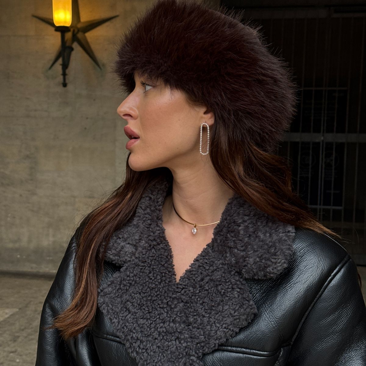 Hollow Tennis Krystal Øreringe 18K Guldbelagt