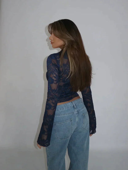 Carina - Elegant Lace Women’s Blouse for Office & Leisure