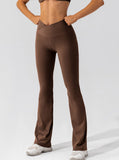 Elora - High-Waisted Flared Leggings with Crossover Waist