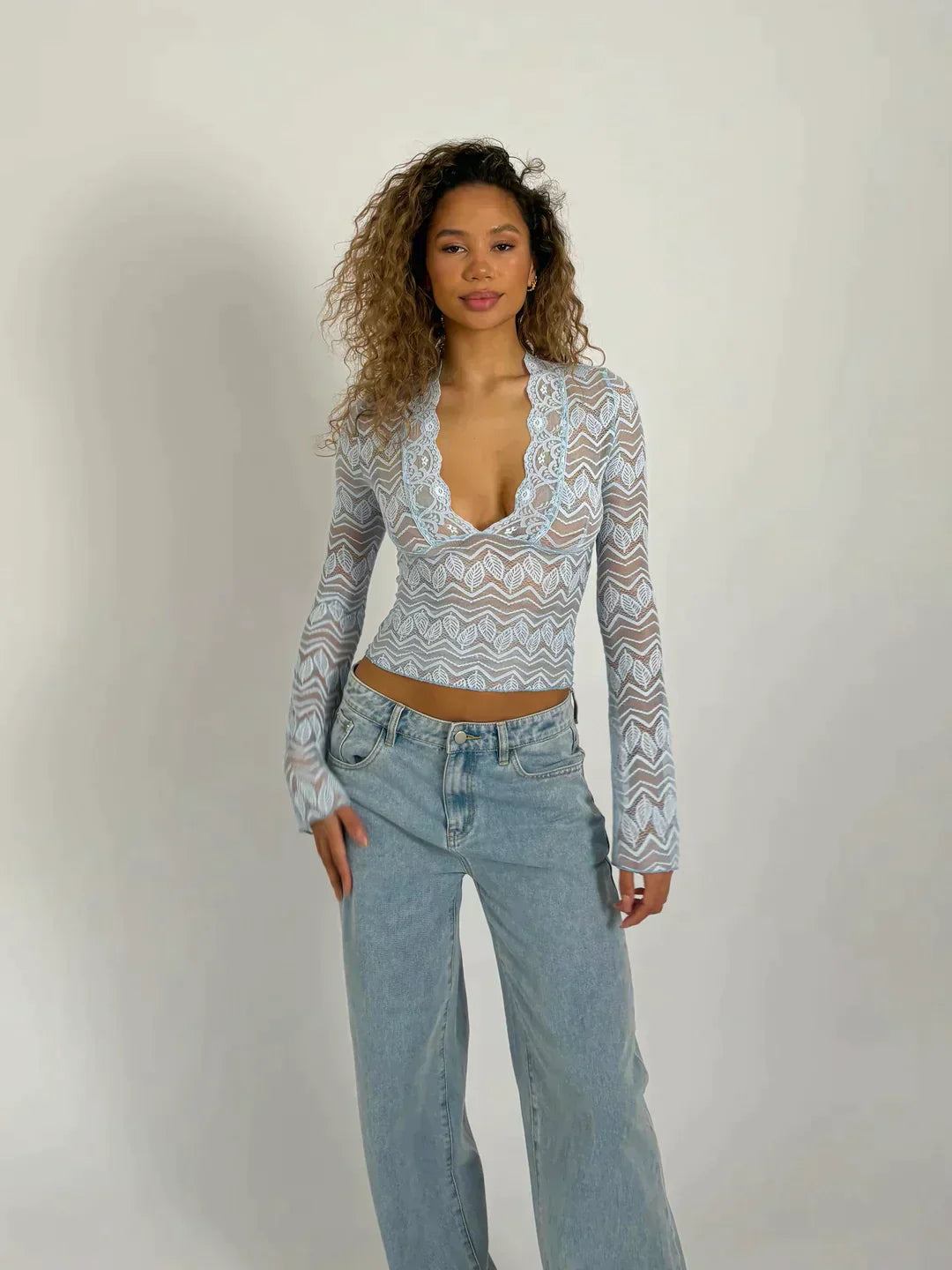 Carina - Elegant Lace Women’s Blouse for Office & Leisure