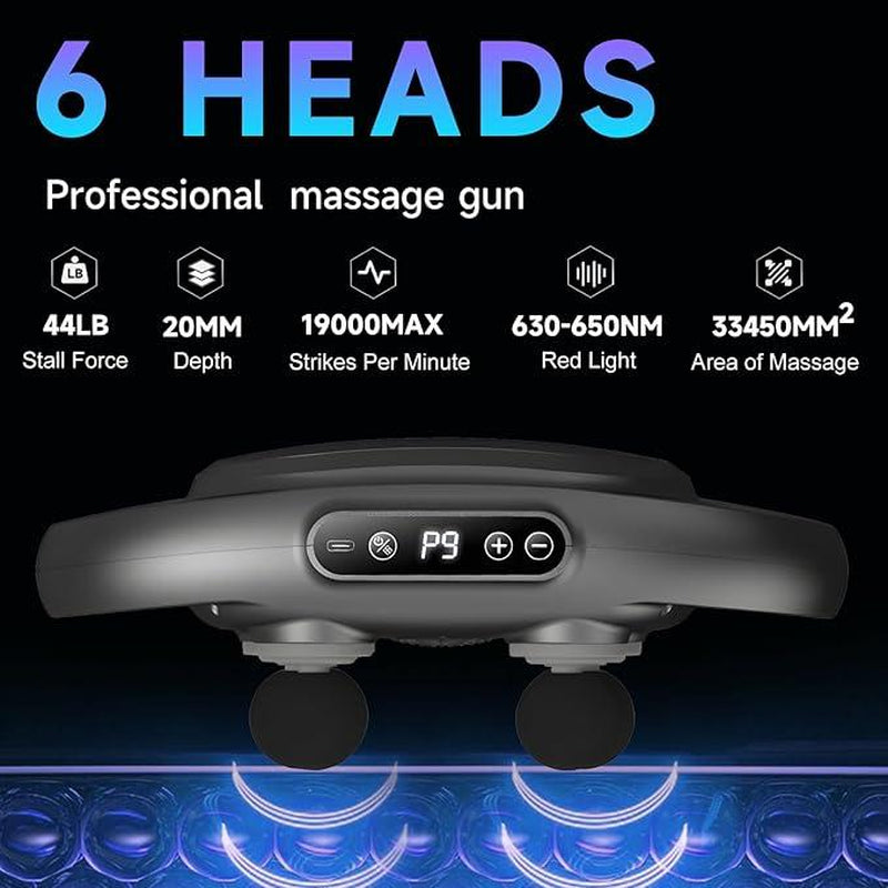 6 Heads Muscle Massager Gun