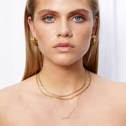 SISTER Halskæde 18K Guldbelagt