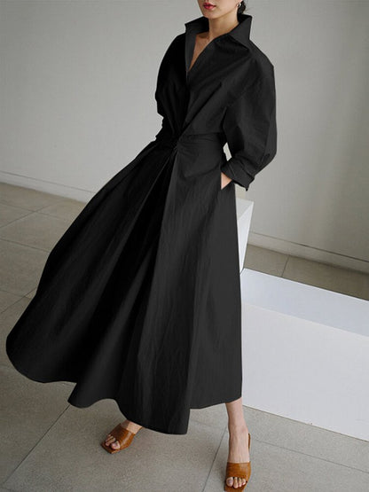 Mathilda | Elegant Shirt Dress with Buttons