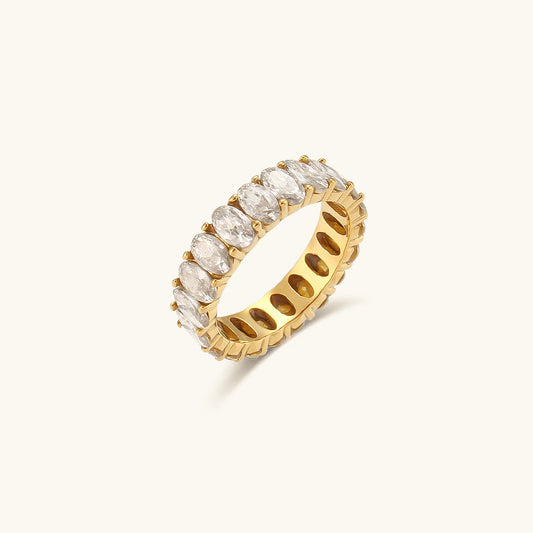 Sami Diamant Simulant Gouden Ring