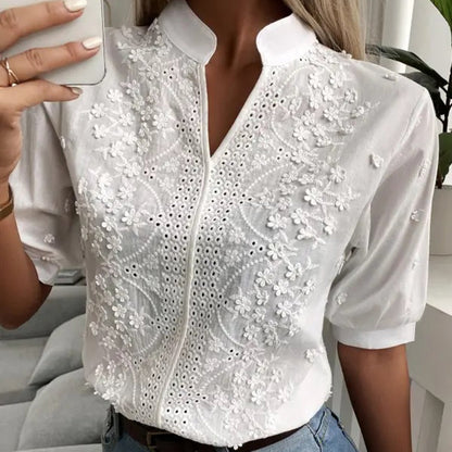 Charlotte - Lace Blouse Elegant Long Sleeve Women’s Top