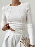 Bronte | Elegant Ribbed Top with Flattering Seam Details