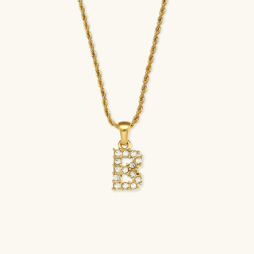 Elaria Letter Initial Diamanten Ketting