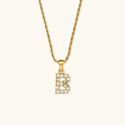 Elaria Letter Initial Diamanten Ketting