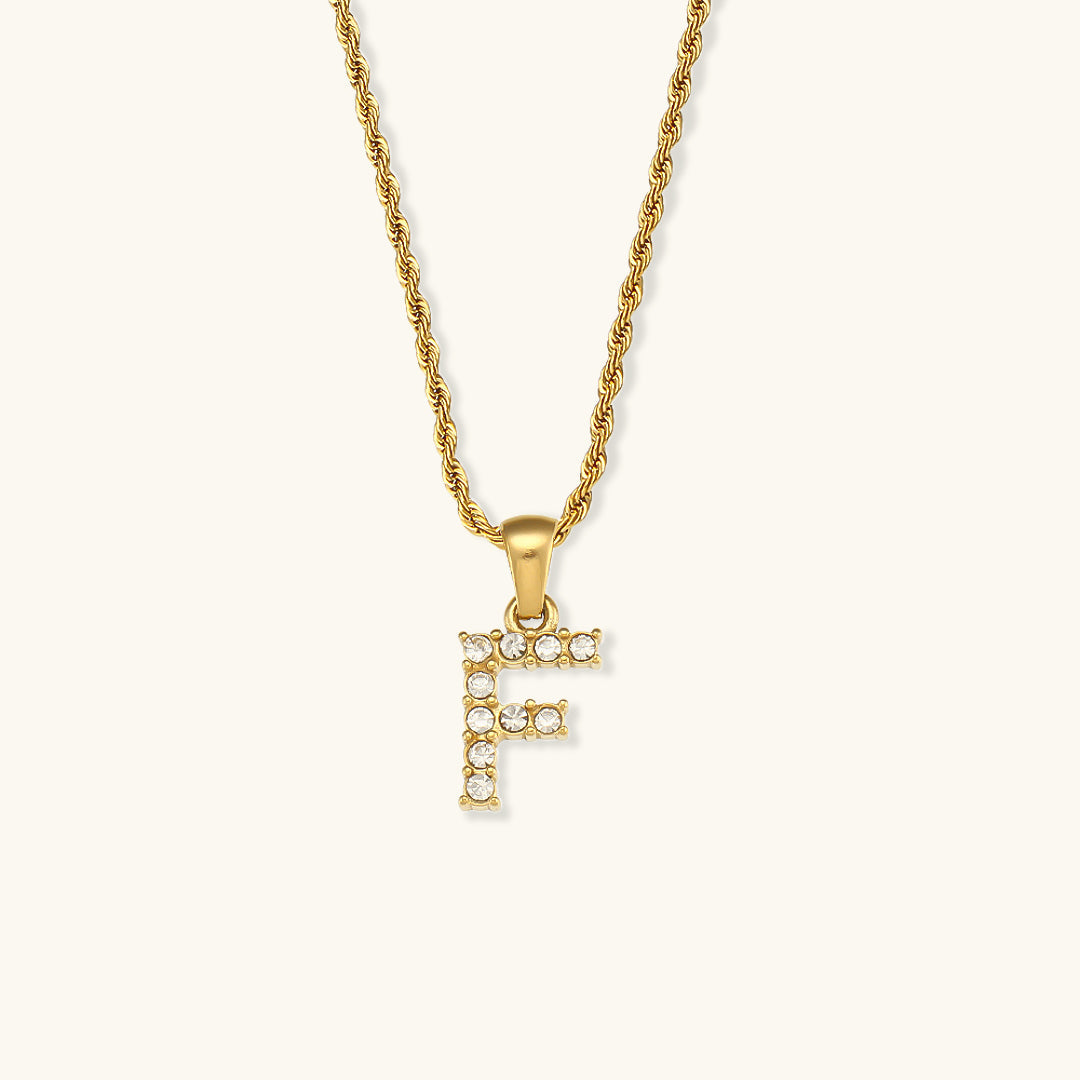 Elaria Letter Initial Diamanten Ketting