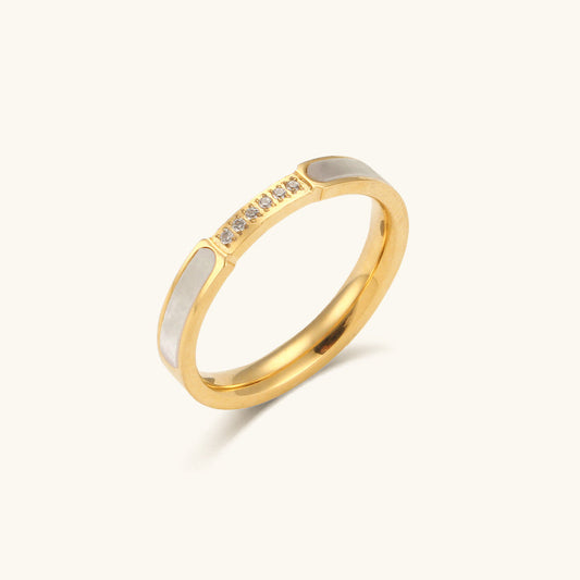 Sela Diamant Simulant Gouden Ring