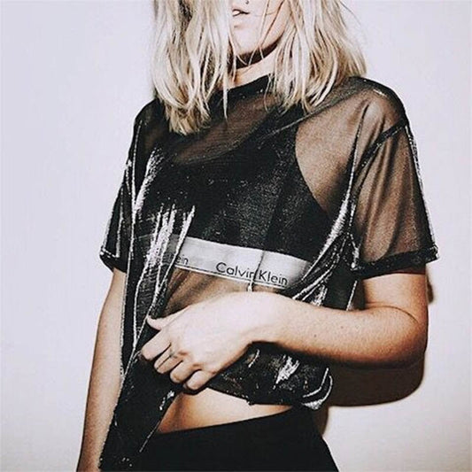 Calvin - Sheer Transparent Women’s Summer Blouse