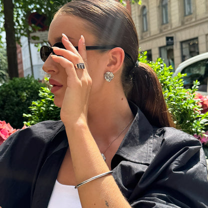 Wind Fold Øreringe Sølvfarvet