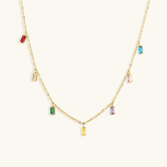 Aura gouden edelsteen ketting