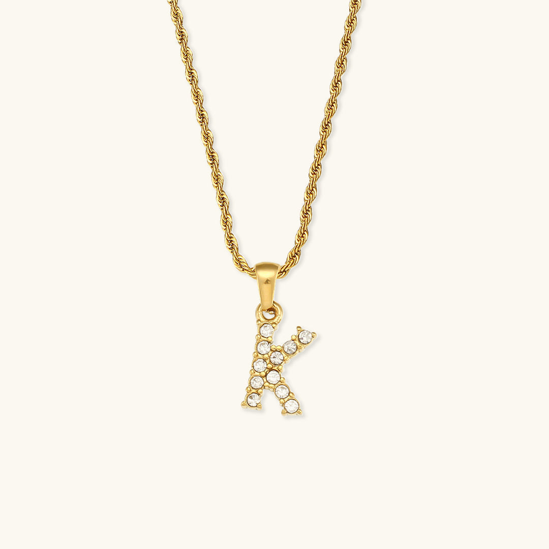 Elaria Letter Initial Diamanten Ketting