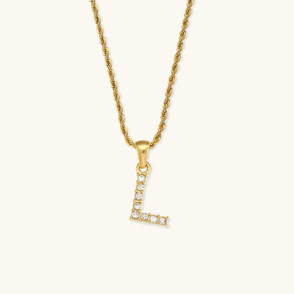 Elaria Letter Initial Diamanten Ketting