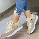 Nicolette | Women's Lace-Up Metallic Accent Sneakers