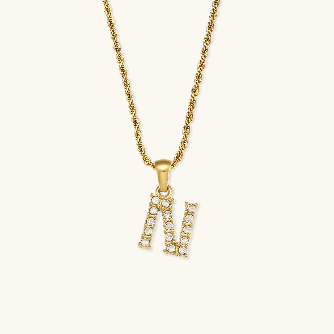 Elaria Letter Initial Diamanten Ketting