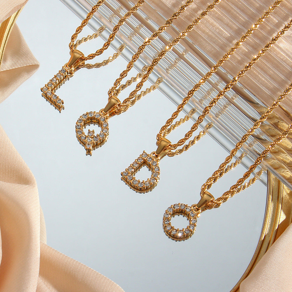 Elaria Letter Initial Diamanten Ketting