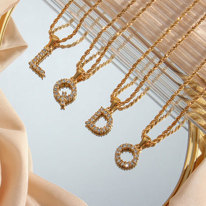 Elaria Letter Initial Diamanten Ketting