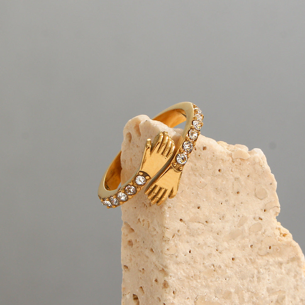 Olivijn gouden ring
