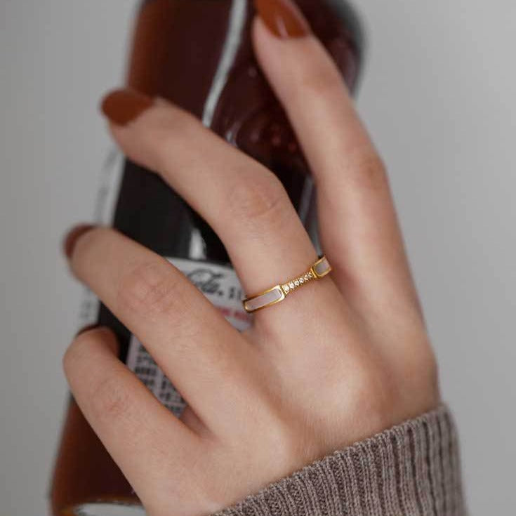 Sela Diamant Simulant Gouden Ring